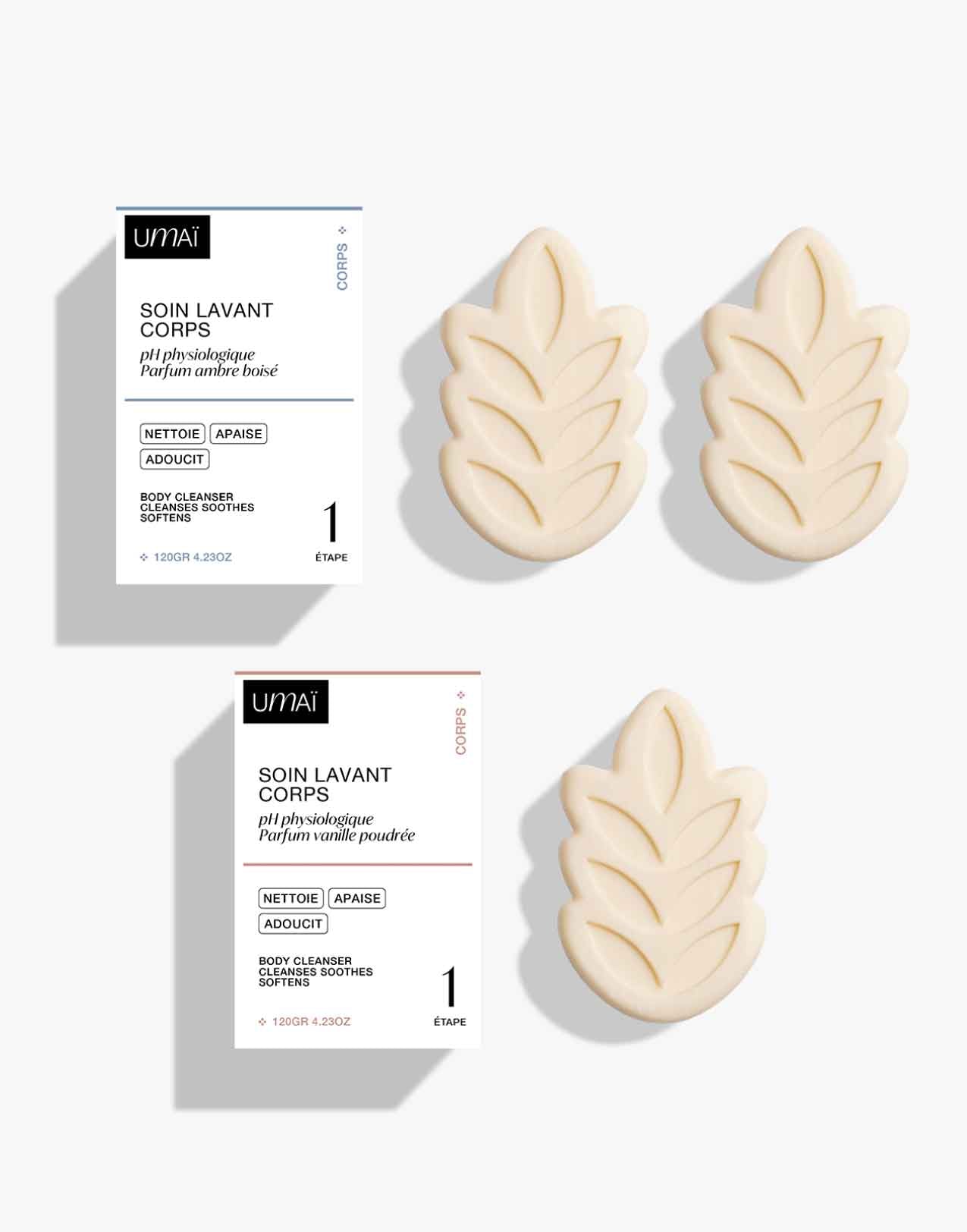 Trio de soins lavants corps