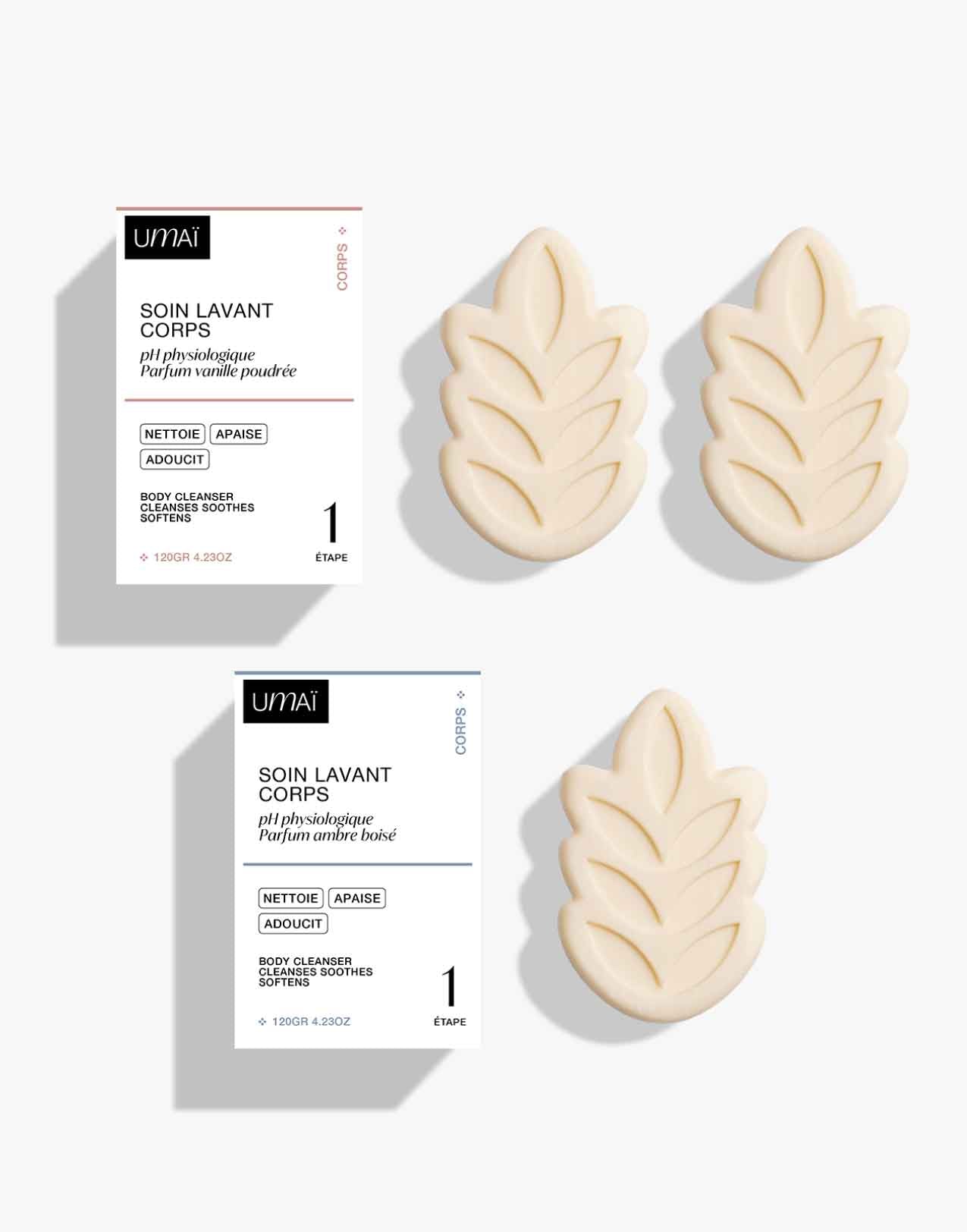 Trio de soins lavants corps